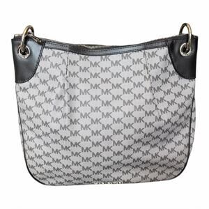 Michael Kors Jet Set Large Convertible Shoulder Crossbody MK Monogram Bag